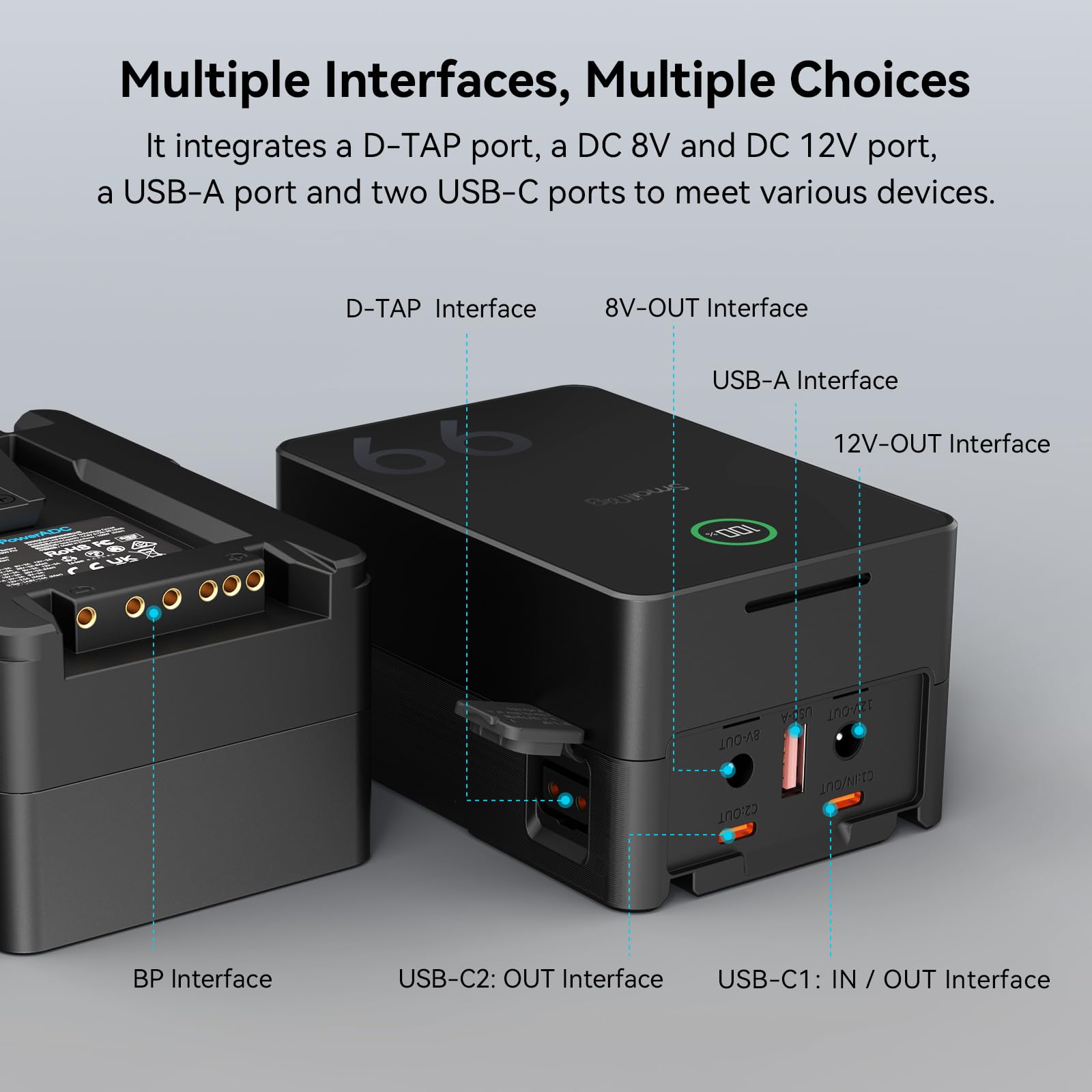 【新品】 SmallRig Vマウントバッテリー VB99 Pro Amazon | SmallRig Vマウントバッテリー VB99 Pro 6700mAh 99Wh